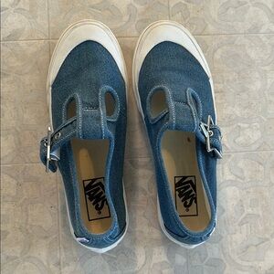 Vans Denim Blue Buckle Slip-Ons